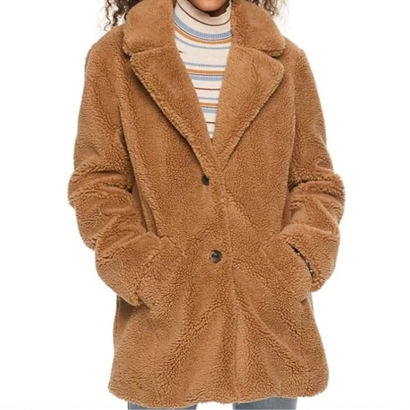 Sebby Collection Shearling Sherpa Teddy Longline Coat
Faux Fur Camel tan XS - Picture 1 of 15